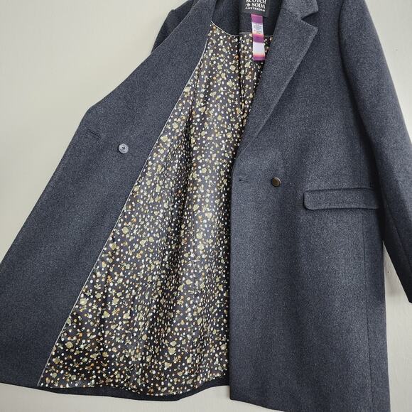 NEW Scotch & Soda Single Breasted Mid Length Wool Blend Coat - Picture 11 of 12